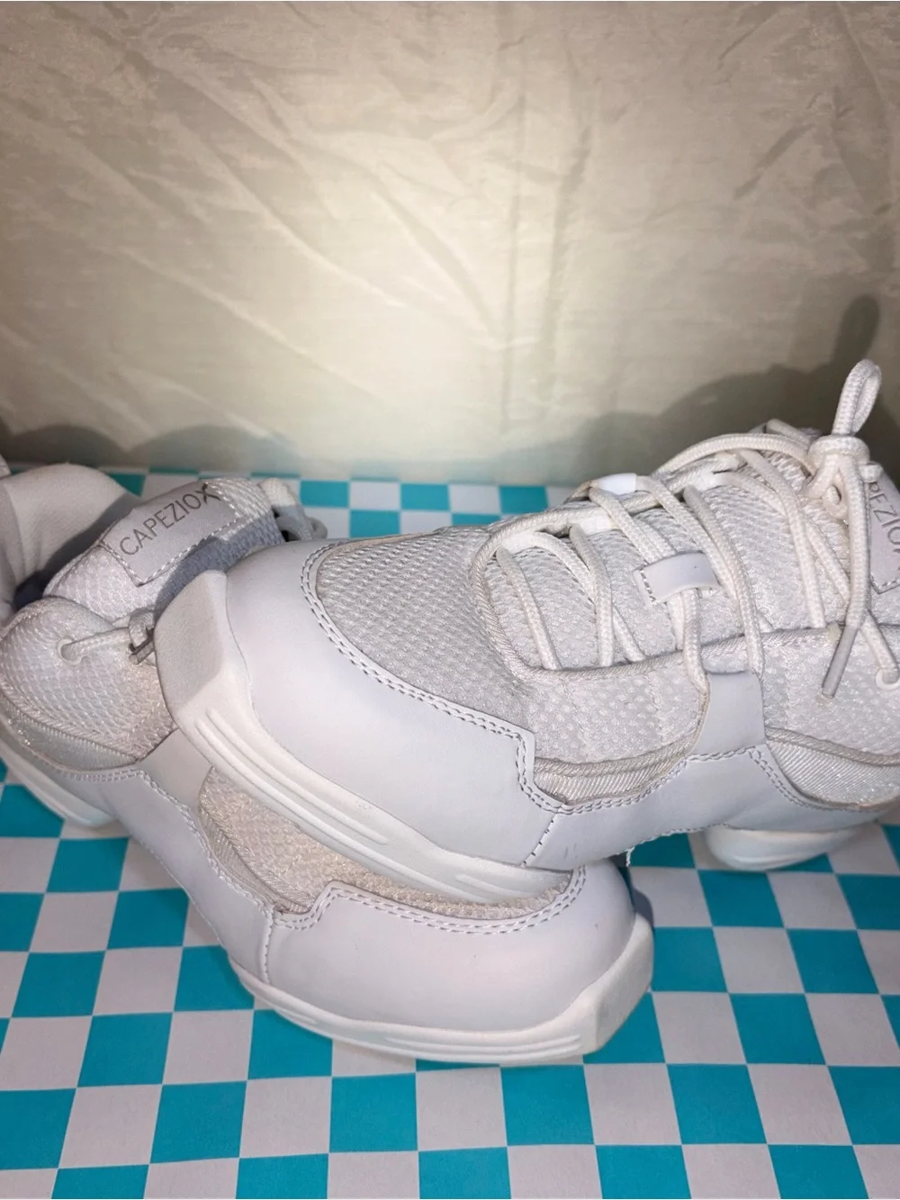 Capezio White Lace-Up Dance Sneakers